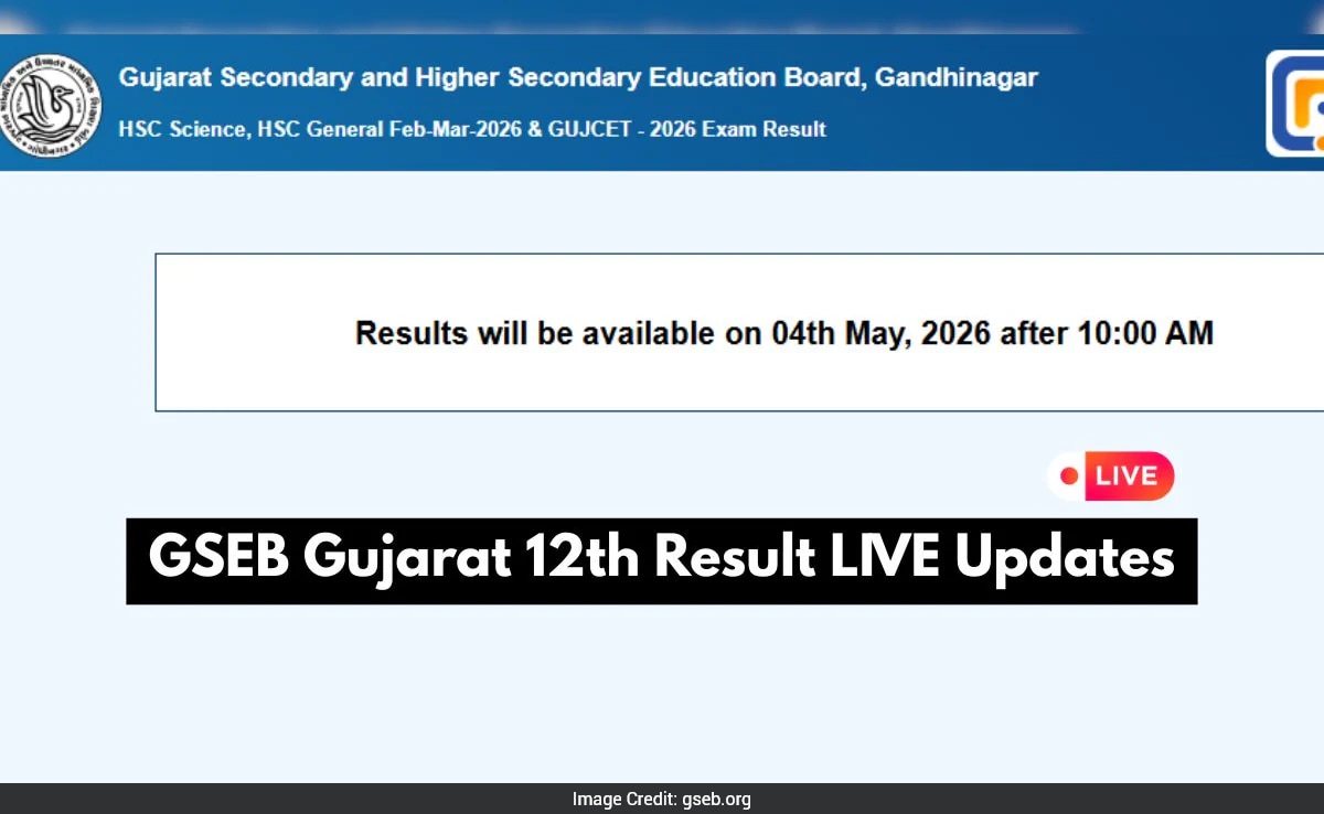 GSEB Gujarat 12th Result LIVE: HSC Results Out Today At 10 AM, Download Link Here