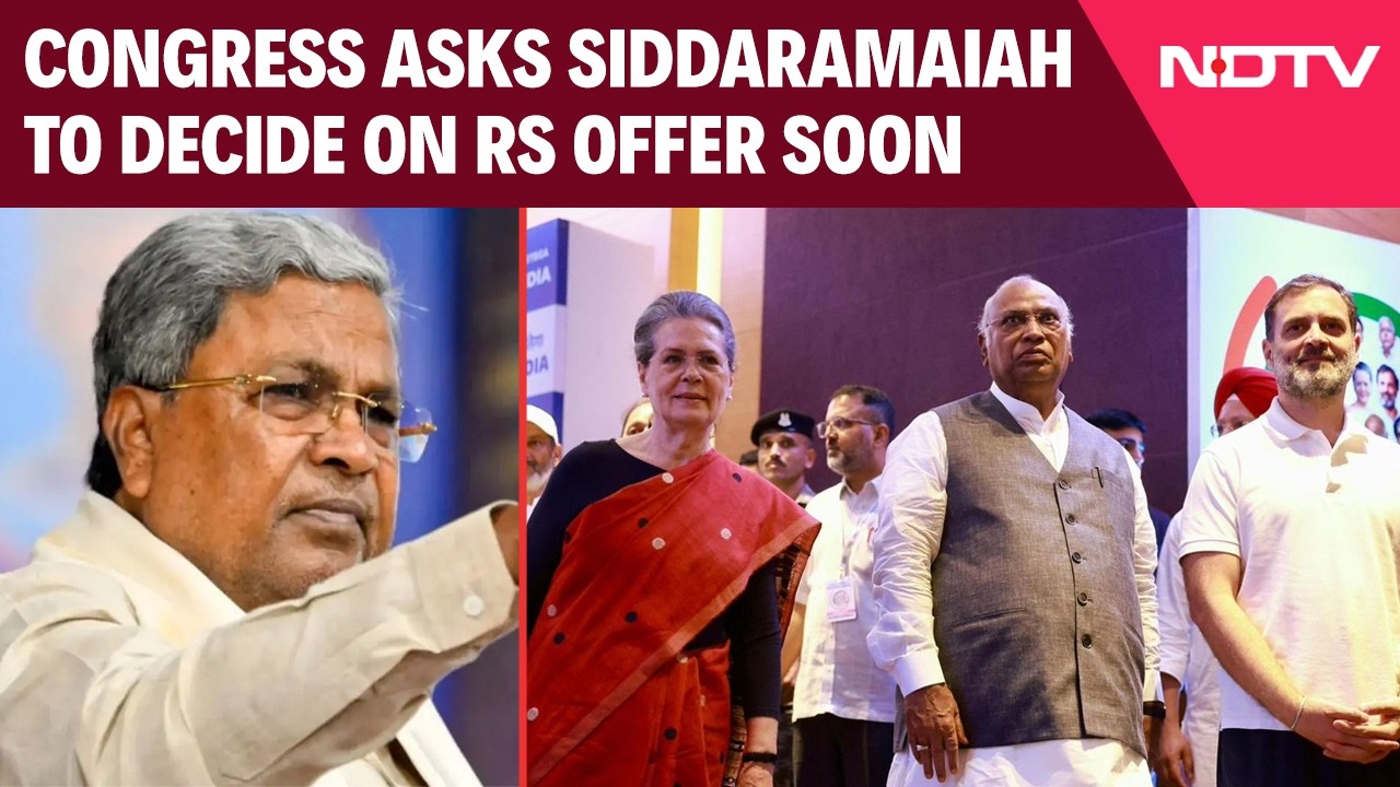 Congress Asks Siddaramaiah To Decide On Rajya Sabha Offer Soon