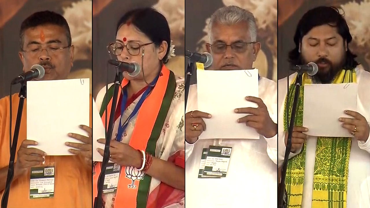 Dilip Ghosh, Agnimitra Paul, Nisith Pramanik Among 5 In Suvendu Adhikari's Cabinet