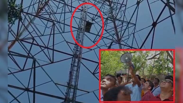 ढेंकानाल में &lsquo;टावर प्रोटेस्ट&rsquo;: नौकरी बहाली और मां के इलाज की मांग को लेकर पूर्व OSAP जवान मोबाइल टावर पर चढ़ा