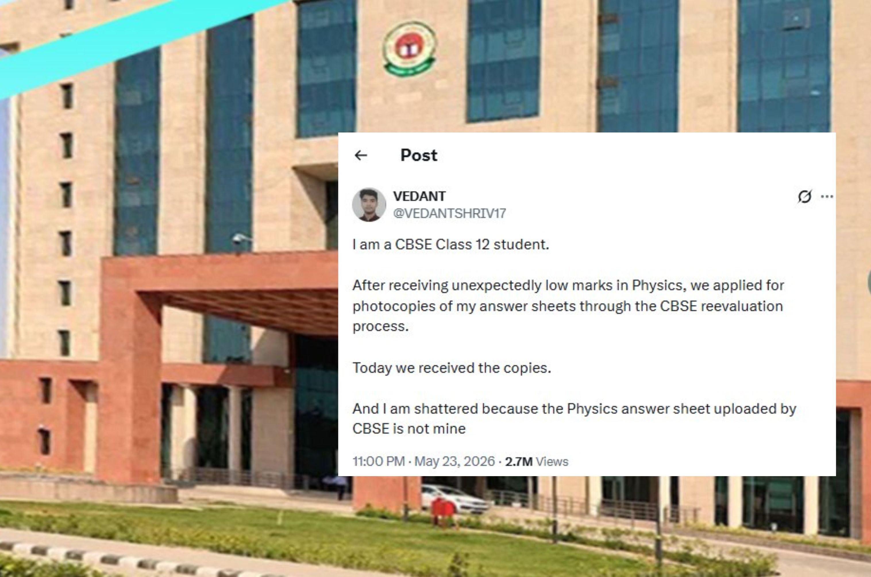 Exclusive: कॉपी मिसमैच पर CBSE ने मान ली अपनी गलती! छात्र वेदांत के परिवार से किया संपर्क