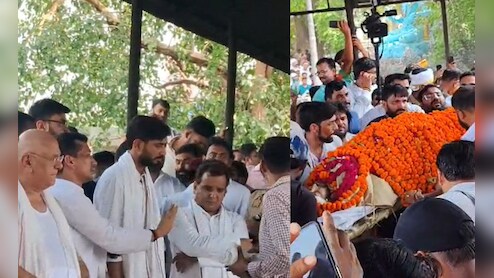 चचेरे भाई अखिलेश-धर्मेंद्र या चाचा शिवपाल नहीं, प्रतीक यादव को ससुर ने दी मुखाग्नि, अंतिम संस्कार में दिखा पूरा यादव परिवार
