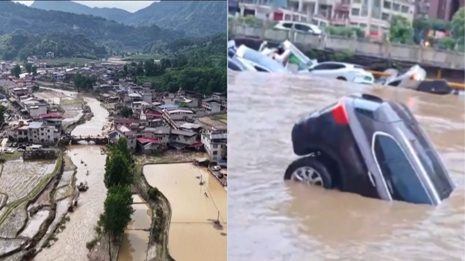 VIDEO: भारत में प्रचंड गर्मी का कहर तो चीन में बाढ़ से तबाही! सड़कों पर बह रहीं कार- 25 की मौत