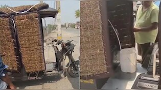 धूप की क्या मजाल! दिल्ली के इस रिक्शावाले ने बनाया चलता-फिरता 'देसी AC', ठंडक ऐसी कि शिमला भी फेल!