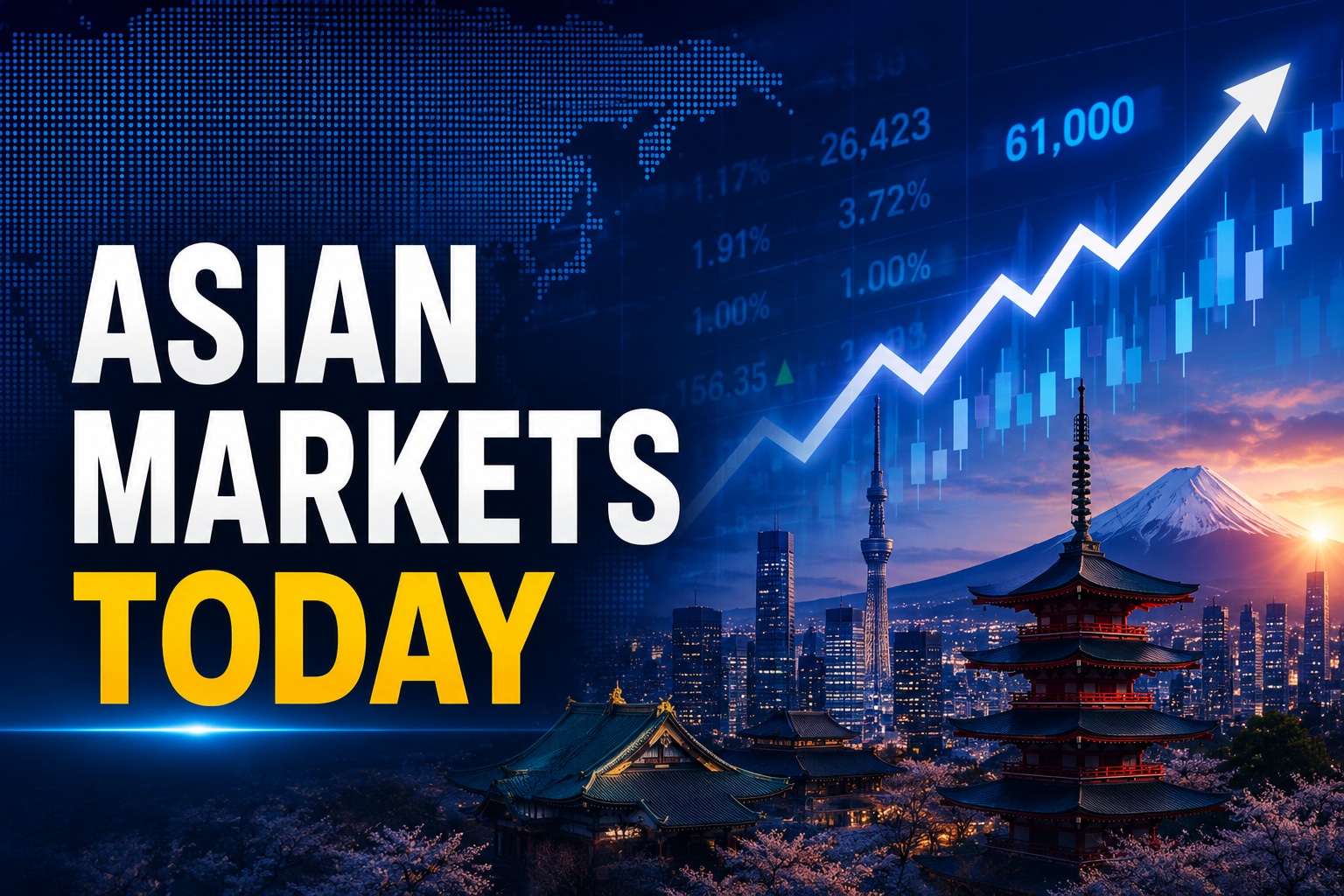 Asian Markets Fall As US-Iran Strikes Lift Brent Crude Prices