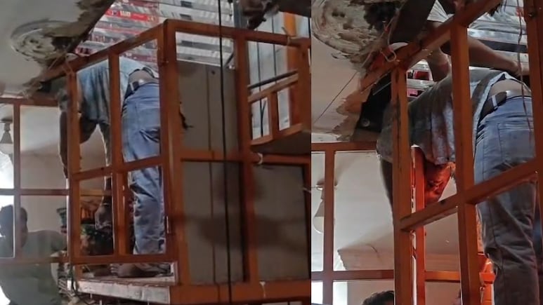 कानपुर में लिफ्ट और दीवार के बीच फंसी गर्दन, आधे घंटे जिंदगी और मौत से संघर्ष करता रहा युवक