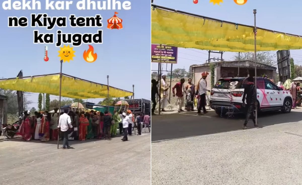 धूप का डर और बारातियों का स्वैग! सिर पर टेंट लेकर नाचने निकले लोग, वीडियो ने इंटरनेट पर लगाई आग