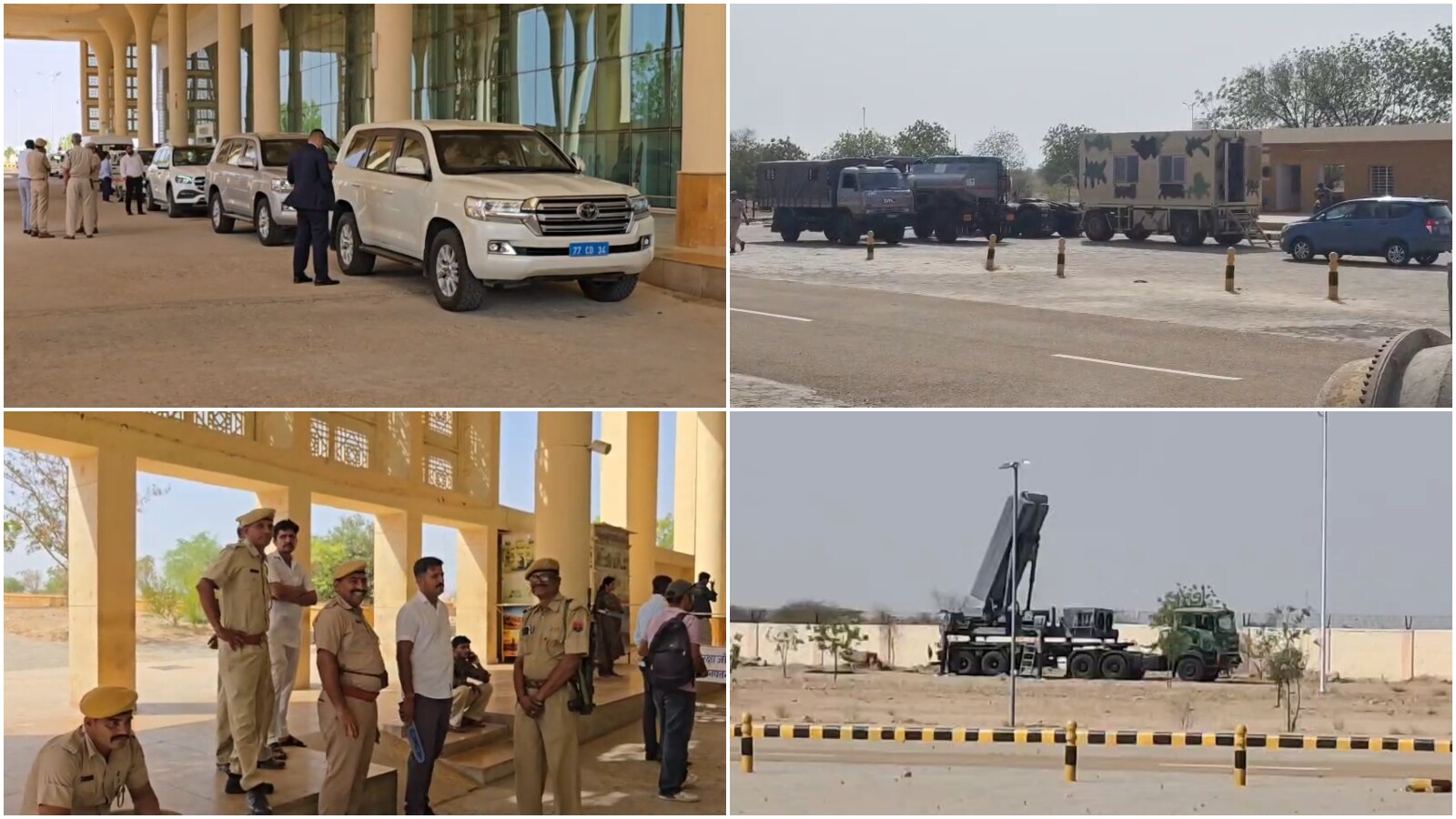 टिफनी ट्रंप के राजस्थान पहुंचने पर जैसलमेर एयरपोर्ट की तस्वीर.