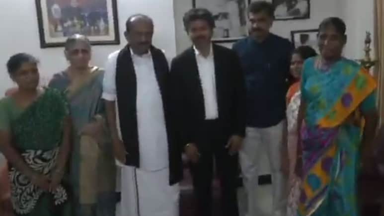 Video: Handshakes And Smiles As MDMK Chief Vaiko's House Help Welcomes Vijay