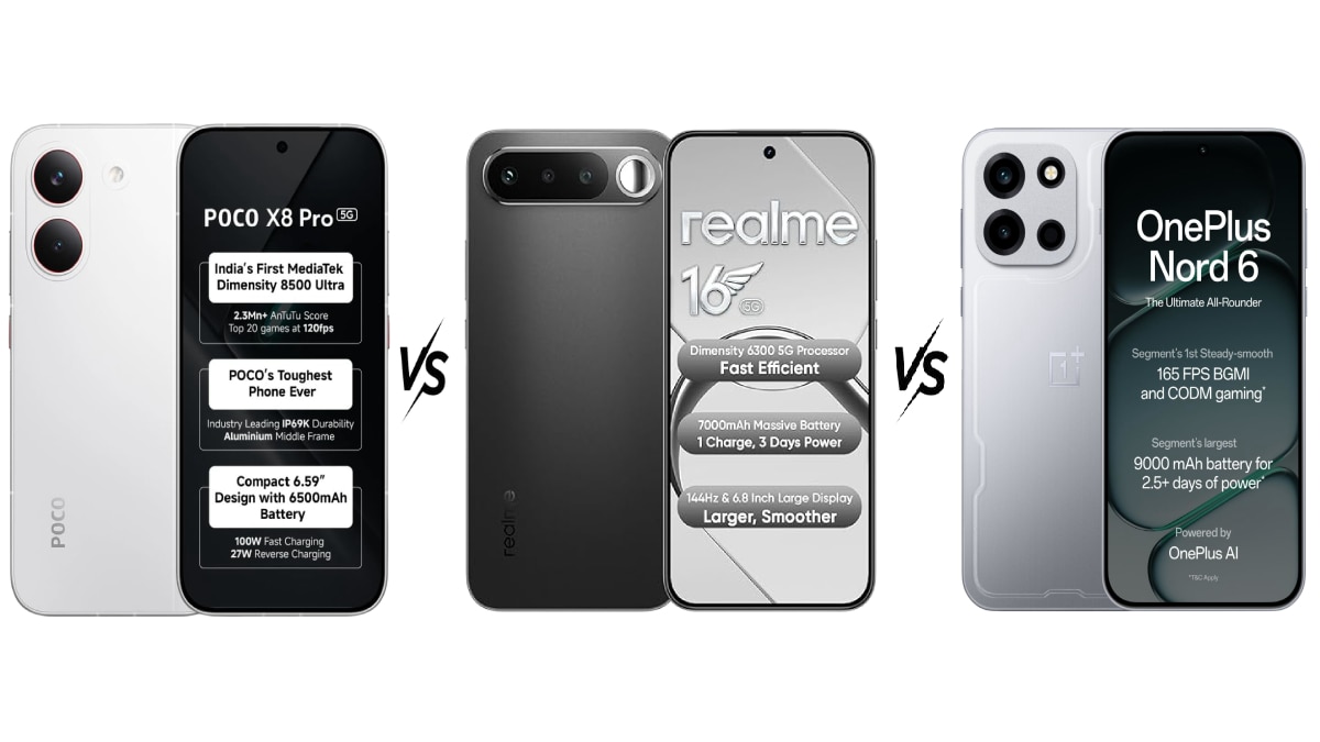 Poco X8 Pro vs Realme 16 5G vs OnePlus Nord 6, जानें कौन सा फोन है बेस्ट वैल्यू फॉर मनी!