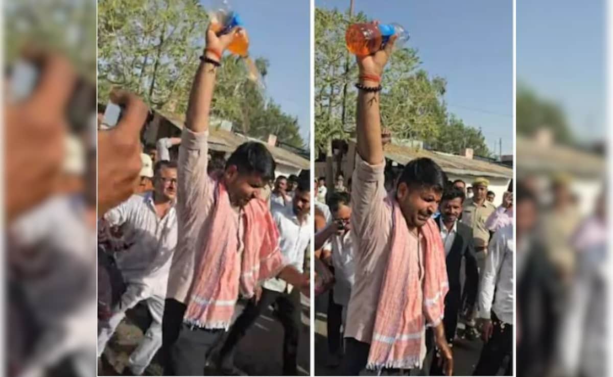 Watch: Rajasthan MLA Ravindra Bhati Pours Petrol On Himself At Barmer Collectorate