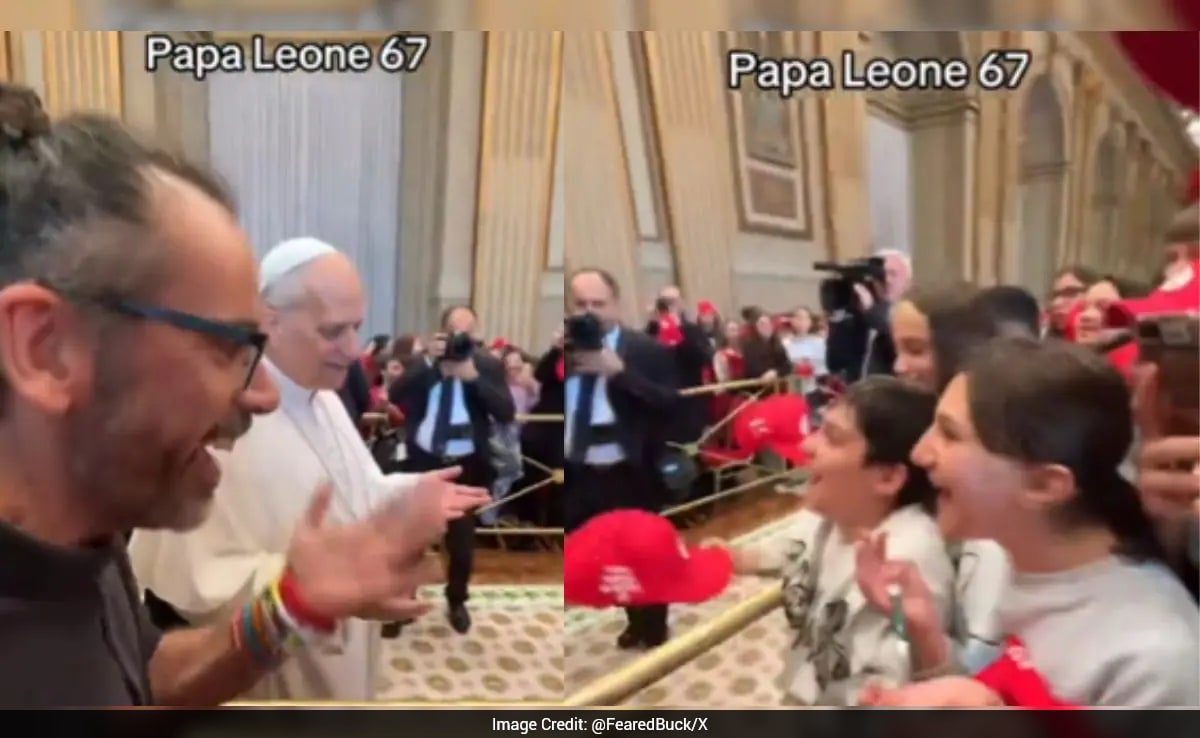 Watch: Pope Leo XIV Joins Viral "Six-Seven" Trend With Children
