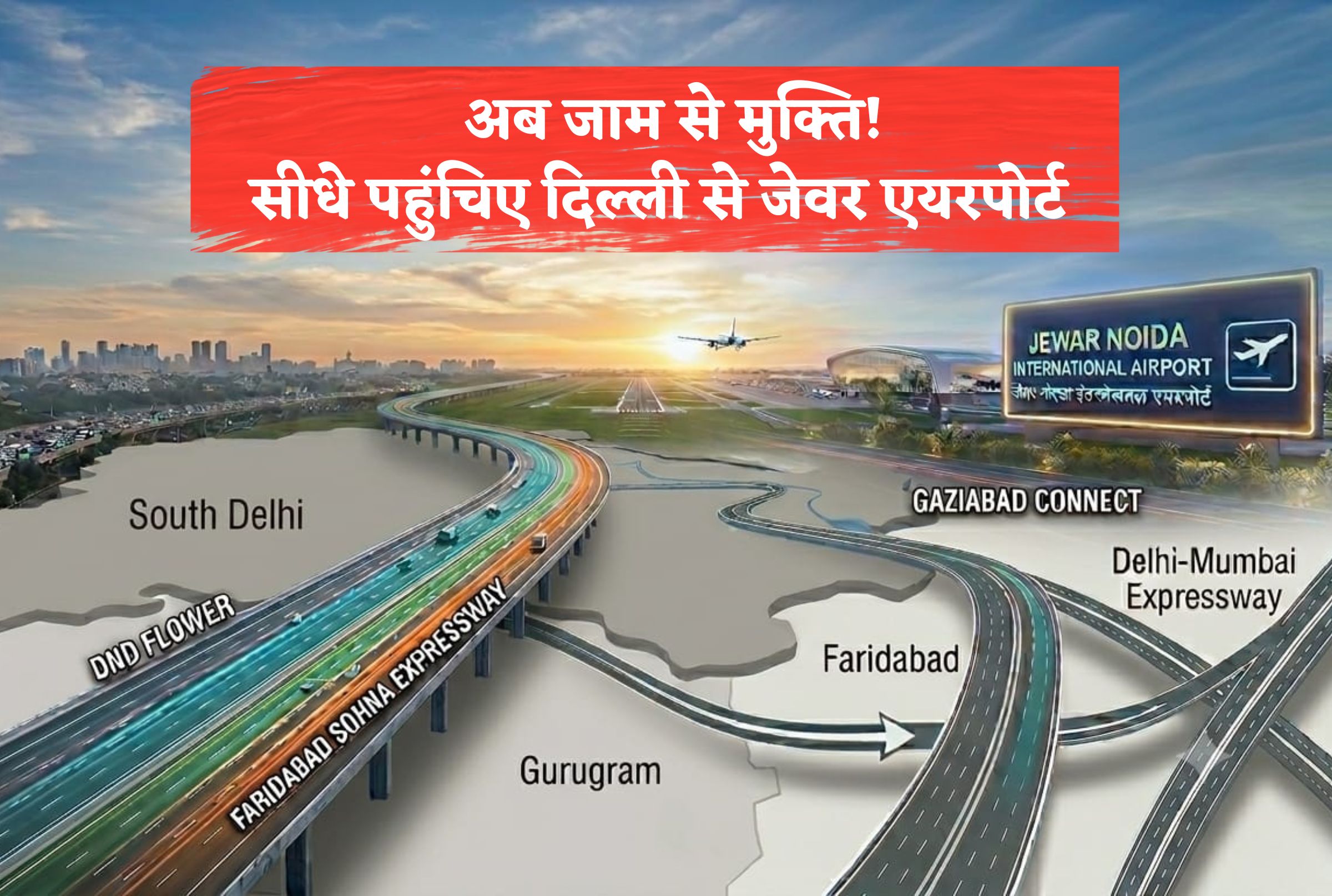 बिना जाम दिल्ली से जेवर एयरपोर्ट पहुंचाएगा ये 6 लेन हाईवे, कितने शहर जुड़ेंगे? लागत से लेकर रूट मैप तक डिटेल
