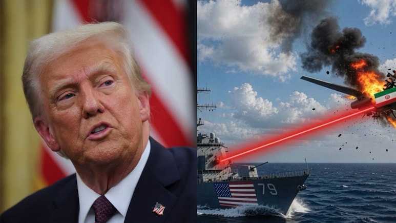 "Bing, Bing, Gone": Trump Shares AI Images Of Laser Attack On Iranian Aircraft