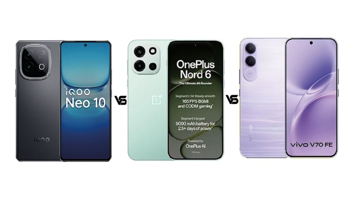 iQOO Neo 10 vs OnePlus Nord 6 vs Vivo V70 FE: 40K में कौन सा रहेगा बेस्ट?