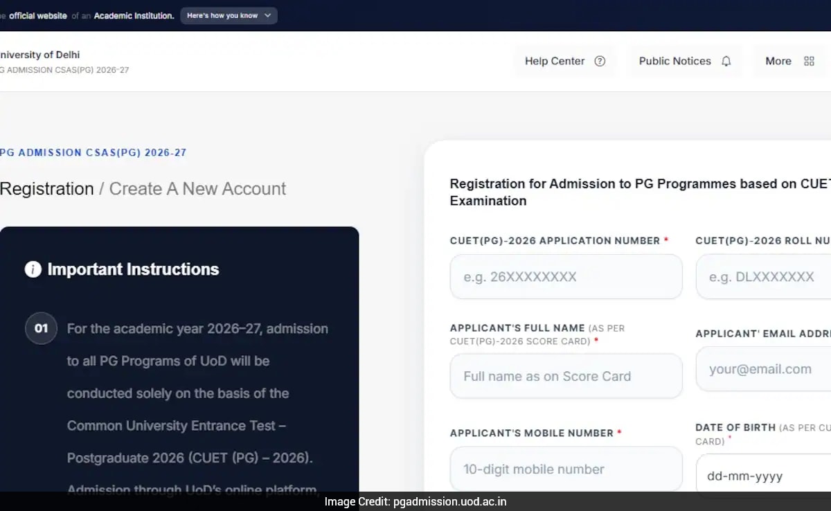 Delhi University PG admissions Begins For 2026-27: Check Eligiblity And ...