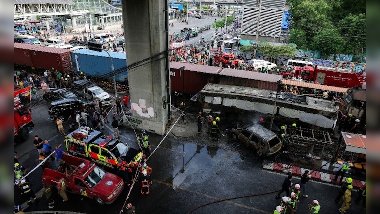 8 Dead, 20 Injured After Cargo Train Rams Bus In Bangkok