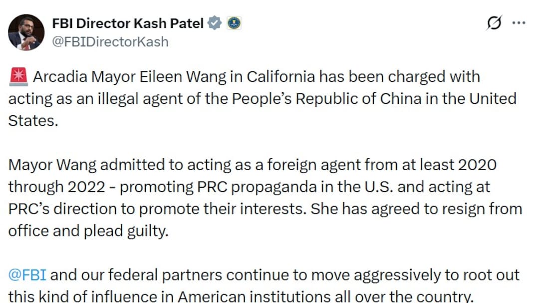 FBI Director Kash Patel on X