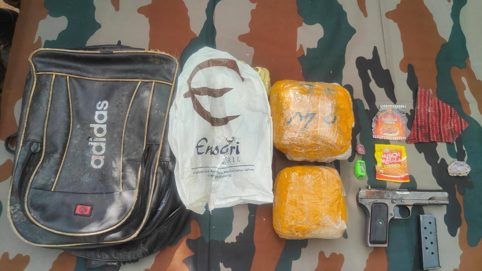 Army Recovers Narcotics and Chinese Pistol Near LoC in Jammu and Kashmir