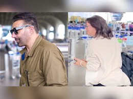Sunny Deol Makes Rare Appearance With Wife Pooja At Mumbai Airport. Watch