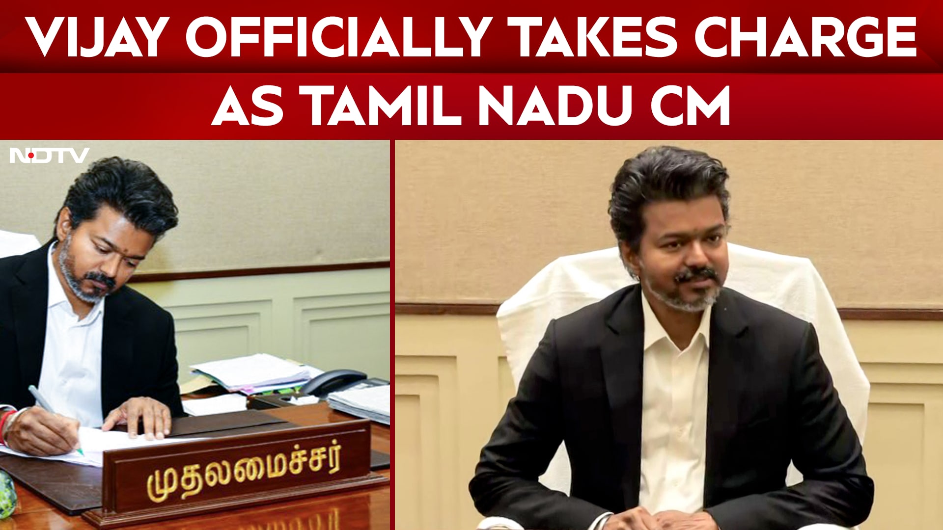 Vijay Officially Takes Charge As The Chief Minister Of Tamil Nadu