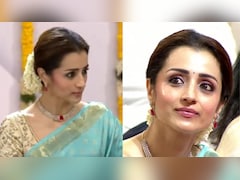 At Vijay's Oath Ceremony In Tamil Nadu, Trisha Krishnan Stuns In A Silk Saree And Gajra-Adorned Bun