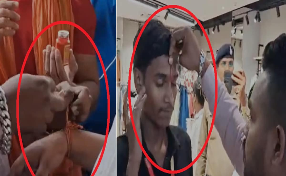 लेंसकार्ट के बाद अब पेंटालून्स शोरूम पर विवाद; जबलपुर में टीका-कलावा पर बवाल, हिंदू संगठनों का प्रदर्शन