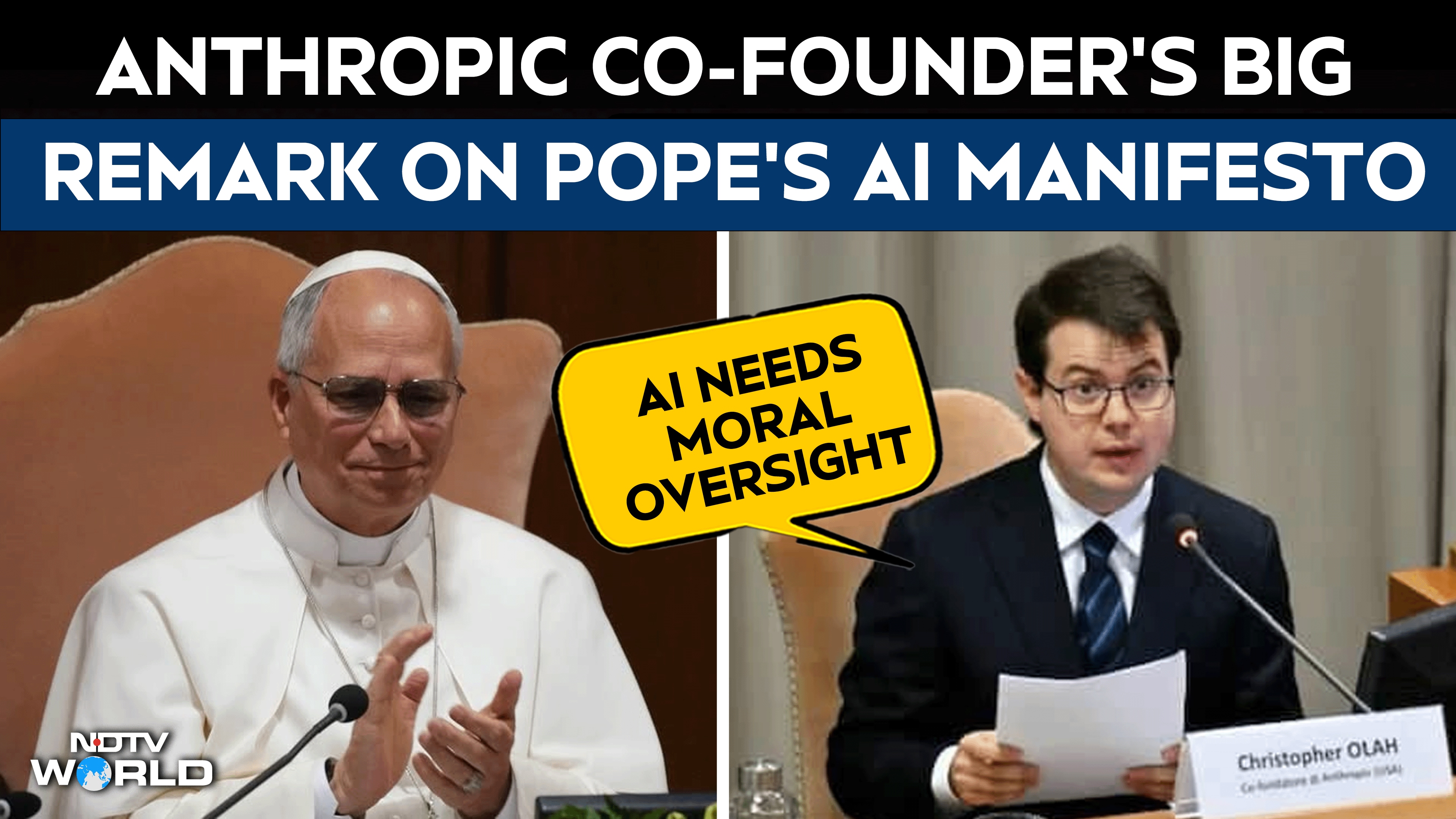 Pope Leo AI News | "AI Needs Moral Oversight As It Can Displace Human Labour": Anthropic Co-Founder