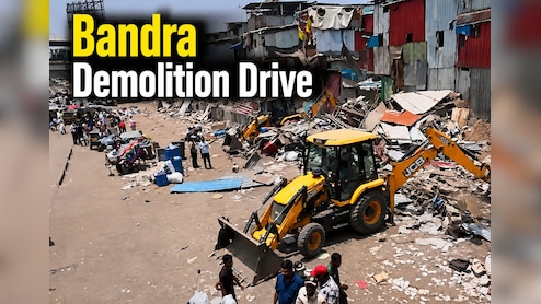 Mumbai News: Western Railway Begins Massive Anti-Encroachment Drive In Bandra Garib Nagar &mdash; Watch