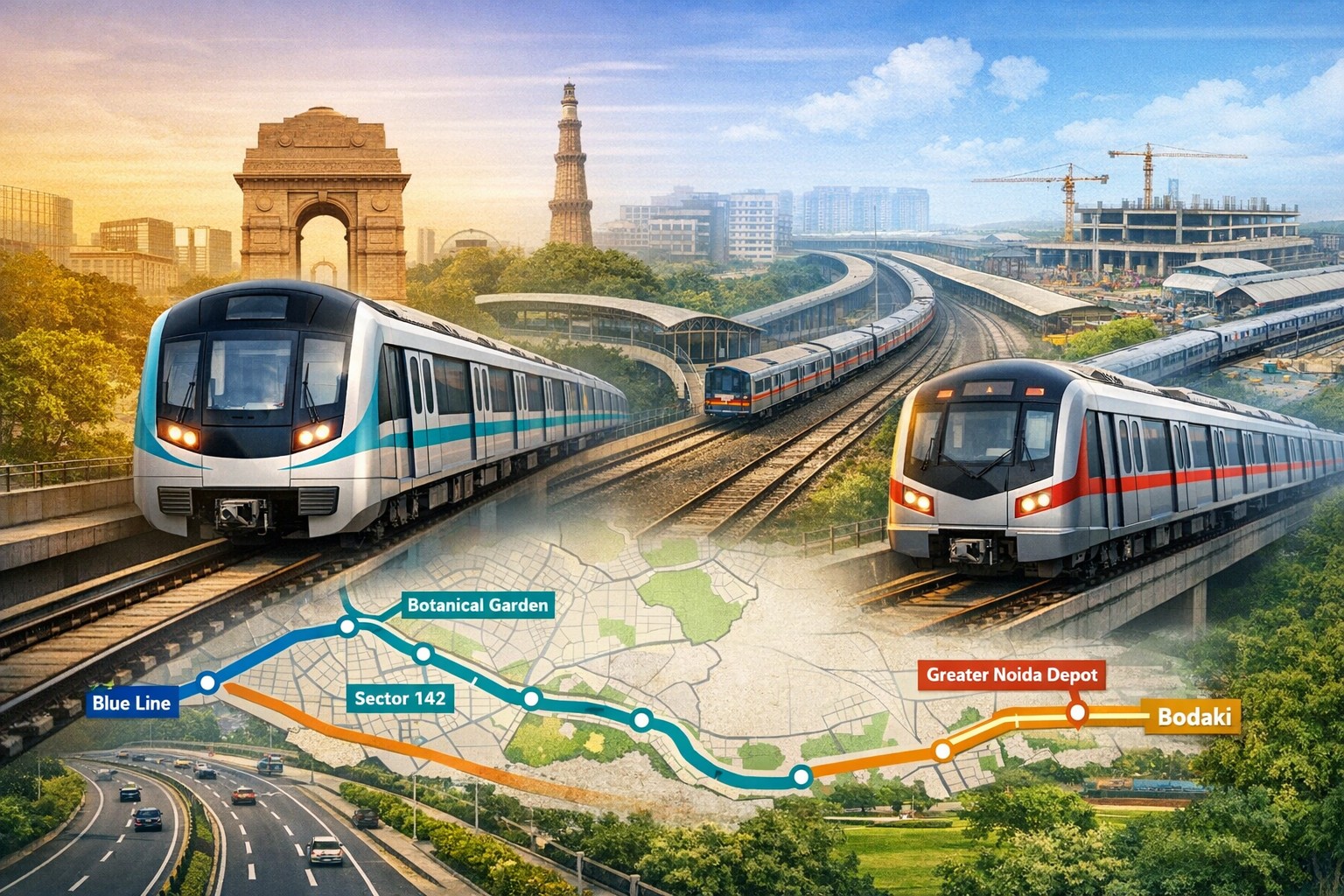 नोएडा मेट्रो का विस्तार: सीधे दिल्ली जा सकेंगे ग्रेटर नोएडा वाले, दिवाली के आसपास शुरू होगा नई लाइनों का काम