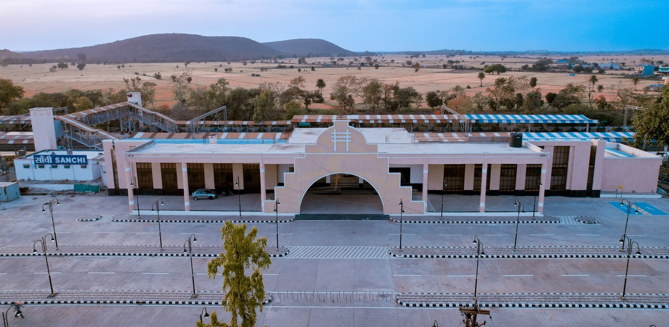 Sanchi Railway Station: एरियल व्यू