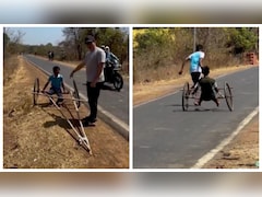 'Big Things Come In Small Packages': Sachin Tendulkar Stops To Cheer Children's Handmade Car In Viral Video