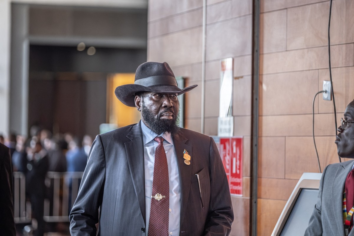Salva Kiir Mayardit, President of the Republic of South Sudan, leaves the Nelson Mandela Hall after a family photo during the 39th Ordinary Session of the Assembly of the African Union at the AU Headquarters in Addis Ababa on February 14, 2026. Salva Kiir Mayardit, President of the Republic of South Sudan, leaves the Nelson Mandela Hall after a family photo during the 39th Ordinary Session of the Assembly of the African Union at the AU Headquarters in Addis Ababa on February 14, 2026.