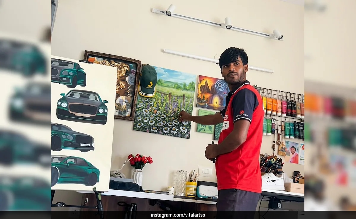 Artist Left Emotional After Technicians Pause Work To Admire Her Paintings