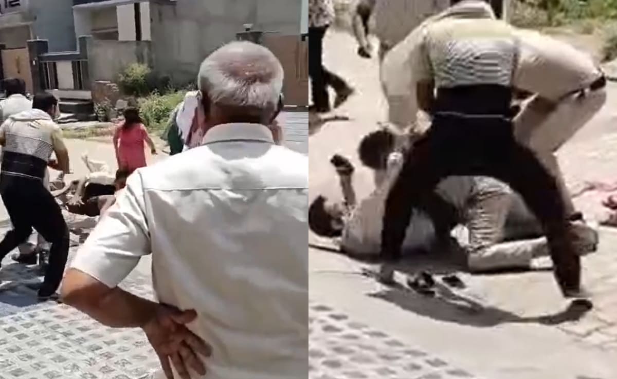 पति-पत्नी के विवाद में सड़क पर हाई-वॉल्टेज ड्रामा, पुलिस के सामने एक-दूसरे पर बरसाए मुक्के