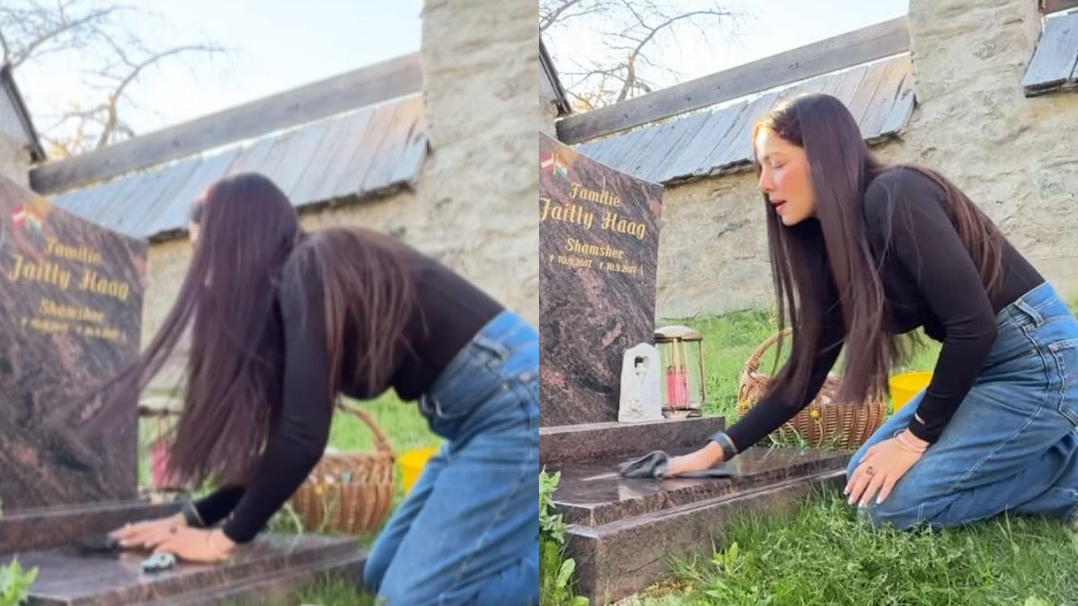 Celina Jaitly Breaks Down Cleaning Son's Grave In Austria, Claims She's 'Denied Contact' With Other Kids