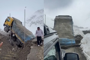 Narrow Escape For Truck As Bridge Collapse At Shinku La Pass, Affecting Padum-Darcha Connectivity