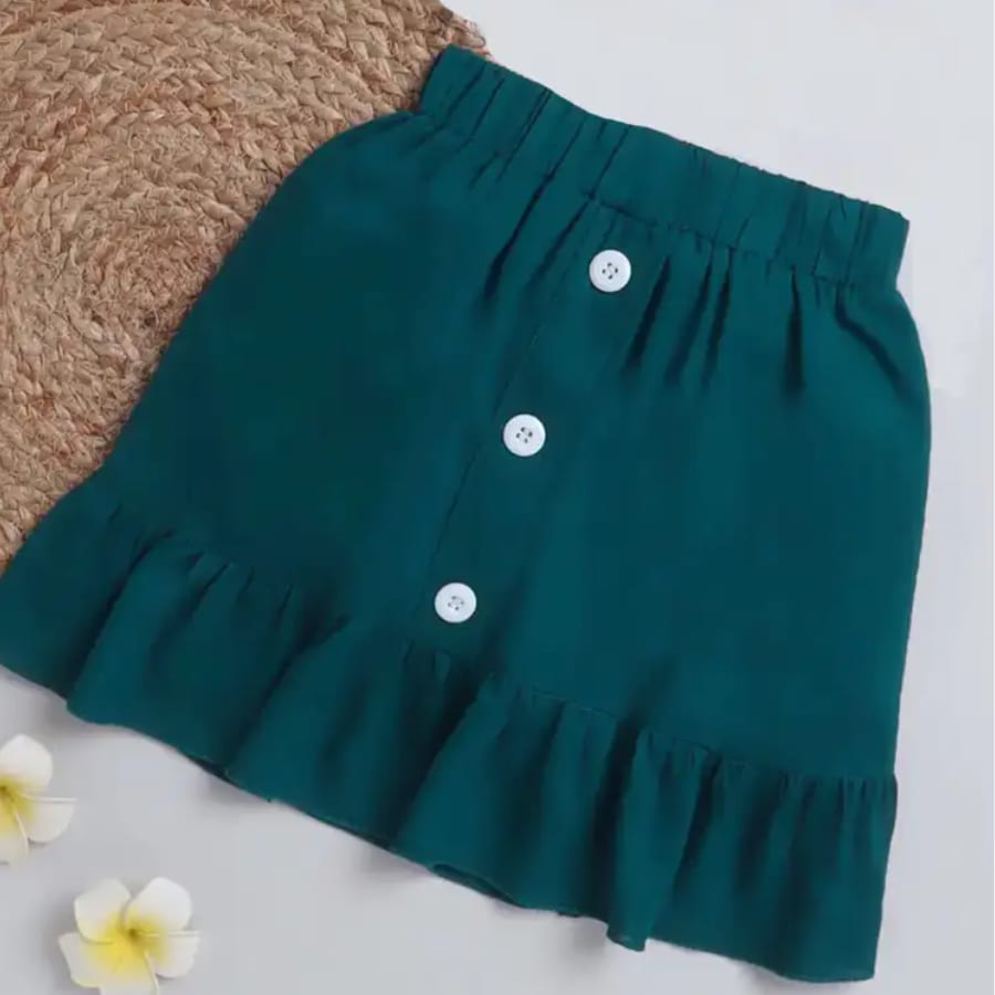 Click to buy ADDYVERO Girls Flared Dark Blue Skirt