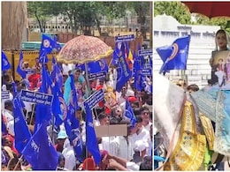 उदयपुर: घोड़ी पर सवार होकर कलेक्ट्रेट पहुंची दुल्हन, बिंदोली रोकने के विरोध में किया अनोखा प्रदर्शन