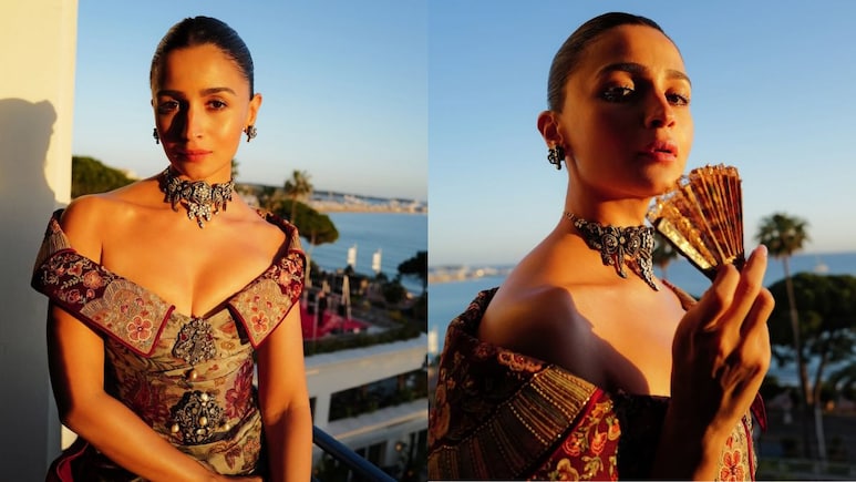 Alia Bhatt Bids Adieu To Cannes 2026 In A <i>Bridgerton</i>-Inspired Tarun Tahiliani Saree