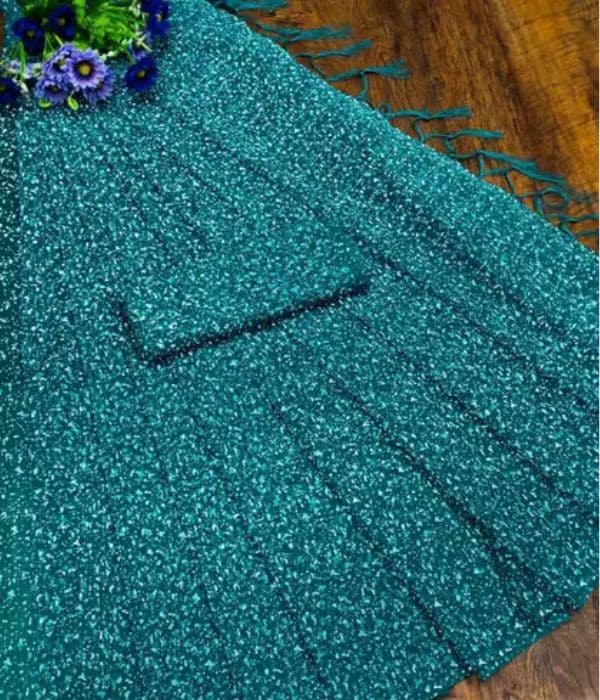 Click To Buy Vl Creation Fashion Net Saree With Unstitched Blouse (Green)