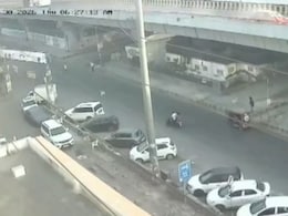 On CCTV, Delivery Agent Dies After Car Hits Him, Falls Off Flyover In Delhi