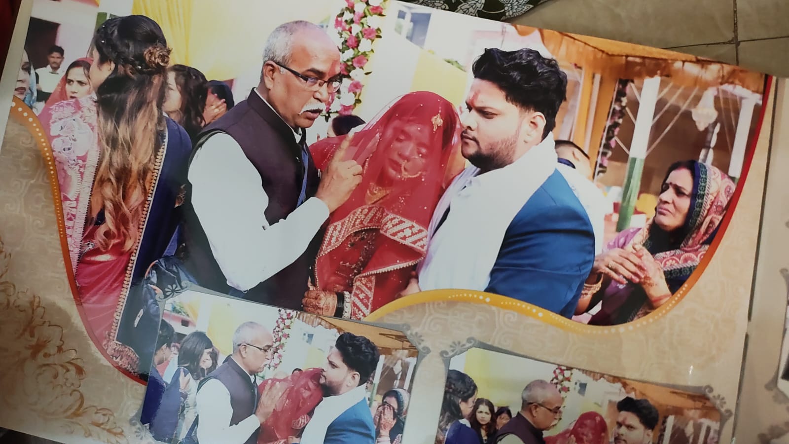 Lucknow Dowry Case: विदाई के वक्त दूल्हे को समझाते श्वेता सिंह के पिता. उस वक्त भी दहेज की बात लेकर विवाद हुआ था.