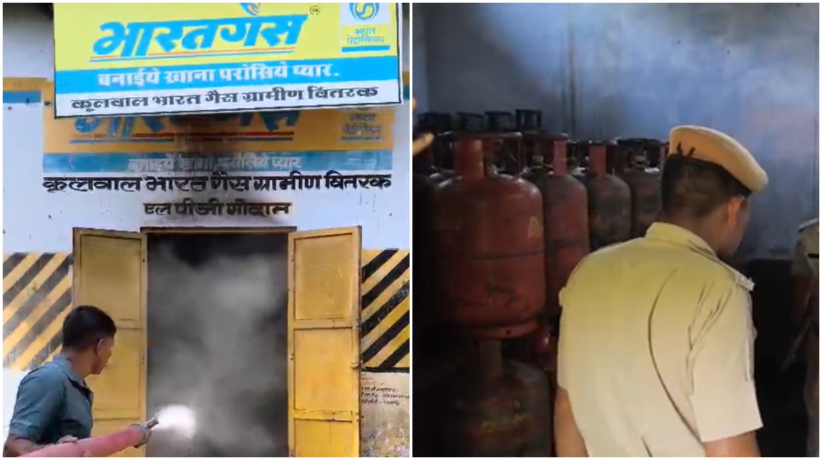 भारत गैस एजेंसी के गोदाम में डिलीवरी ब्वॉय ने खुद पर पेट्रोल छिड़ककर लगाई आग, नजारा देख कांप उठे लोग