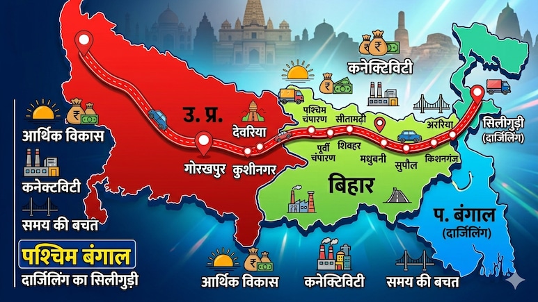 यूपी, बिहार से बंगाल तक नया एक्सप्रेसवे बनेगा, गंगा एक्सप्रेसवे को देगा टक्कर, तीन राज्यों के ये 12 जिले कनेक्ट होंगे
