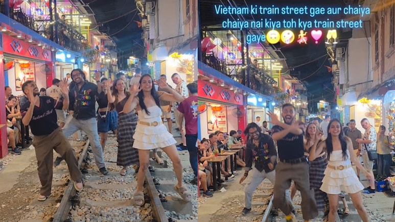 Viral Video Shows Indians Dancing On Hanoi Train Street. The Internet Asks, "Why Dance Everywhere?"