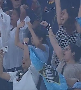 Watch: Ashish Nehras Wife Rushmas Wild Celebration Goes Viral As GT Beat PBKS