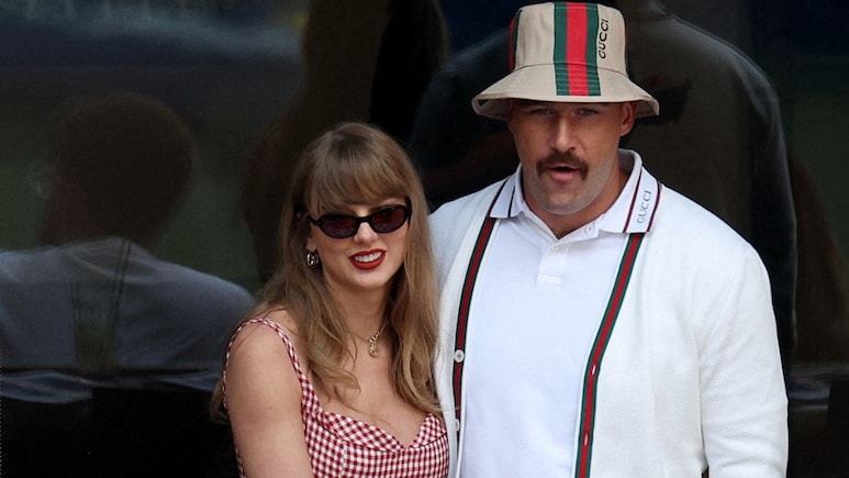 Taylor Swift "Waited Alone In Line For Food" At Travis Kelce's Teammate's Wedding In Greece