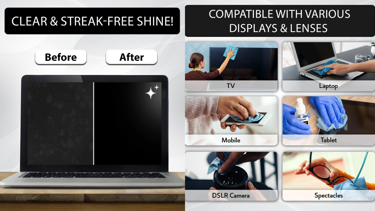 5 Best Screen Cleaners For Phones And Laptops Under ₹500: Keep your screens smudge-free without spending a fortune. 5 Best Screen Cleaners For Phones And Laptops Under ₹500: Keep your screens smudge-free without spending a fortune.