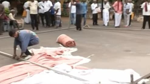 Video: DMK Distant Third In Tamil Nadu, Party Workers Remove Tent, Break Down
